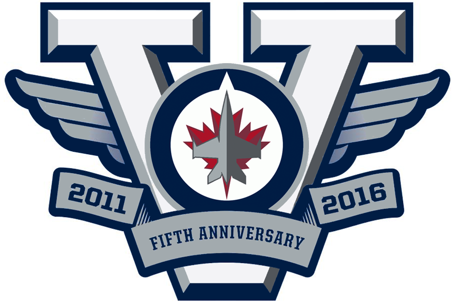 Winnipeg Jets 2016 Anniversary Logo iron on transfers for fabric